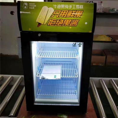 Mini Single-temperature Ice Cream 50 Liter Ice Cream Display Freezers In Black Color